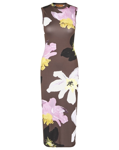 Stine Goya - Elastic Tank Crewneck Kjole - Wild Flower